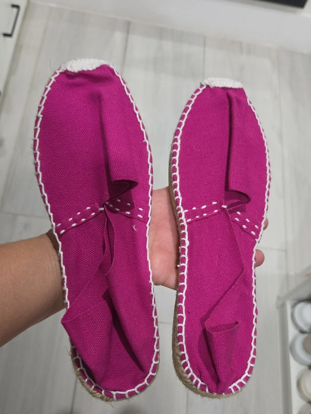 Women’s Fuchsia Canvas Espadrilles - Lightweight Summer Slip-Ons